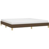  Okvir za krevet bez madraca tamnosmeđi 200x200 cm od tkanine | shoptok.hr