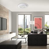  LED prigušiva stropno svetlo sa ventilatorom ZONDA LED/48W/230V belo + daljinski upravljač | Eponuda.com