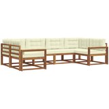  Set vanjskih sofa 6 kom. Prirodna i krem Smeđa 325 x 172,5 x 73 cm | shoptok.hr
