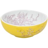 Nadgradni umivaonik bijelo-žuti okrugli Φ 41 x 14 cm keramički | shoptok.hr