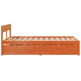  Okvir kreveta bez madraca voštano smeđi 135x190 cm od borovine | shoptok.hr