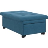 vidaXL Kavč 3-v-1 z izvlečno obliko Modri žamet | Shoptok.si