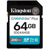 Kingston SD 64GB CanvasGoPlusSDXC,r/w:200/100MB/sDSLRs, mirrorless cameras, 4K video | Eponuda.ba
