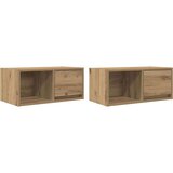 vidaXL TV ormarići 2 kom artisan hrast 60x31x25,5 cm konstruirano drvo | shoptok.hr