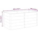  Povišena vrtna gredica 200 x 100 x 91 cm WPC siva | shoptok.hr