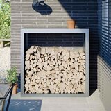  Stalak za drva za ogrjev 100x40x100 cm od pocinčanog čelika | shoptok.hr