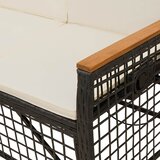  Vrtni set sofe za opuštanje Podesiva Crna i krem-bijela | shoptok.hr