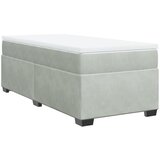 Box spring krevet s madracem svjetlosivi 100x200 cm baršunasti | shoptok.hr