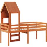  Visoki krevet s krovom voštano smeđi 75x190 cm masivna borovina | Eponuda.com