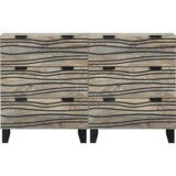 vidaXL Stranske omare 2 pcs Bela 60 x 33,5 x 75 cm Trd grob mango les | Shoptok.si