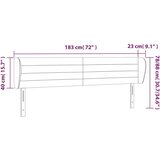  Vzglavje z ušesi temno modro 183x23x78/88 cm žamet, (20938640) | Shoptok.si
