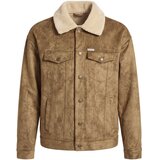 Guess FAUX SHEARLING TRUCKER JACK Smeđa Cijene
