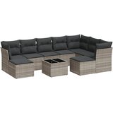Maison Chic Seti vrtnega pohištva - Vrtna garnitura - Vrtni pohištvo set 10-delna z blazinami sv. siv poli ratan, (21815246) | Shoptok.si