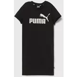 Puma Otroška obleka ESS+ Logo Dress TR G črna barva