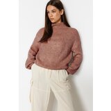 Trendyol Dusty Rose Soft Texture Thick Crew Neck Knitwear Sweater | shoptok.hr