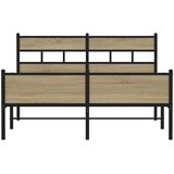  Metalni okvir kreveta bez madraca boja hrasta sonome 160x200 cm | shoptok.hr