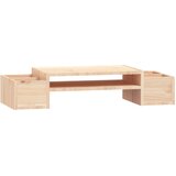  Stalak za monitor 70 x 27,5 x 15 cm od masivne borovine | shoptok.hr