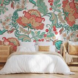  Foto tapeta - Ethnic vegetation - plant motif with ornaments in coloured flowers 400x280 | shoptok.hr