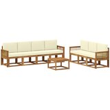  Set vanjskih sofa 8 pcs Prirodna i krem Poliester | Shoptok.si