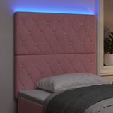  LED glava kreveta s LED trakama Ružičasta 90 cm Baršun | shoptok.hr
