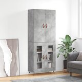 The Living Store Visoka komoda betonsko siva 69,5x34x180 cm inženirski les - Visoka Omara, (21436385) Cene