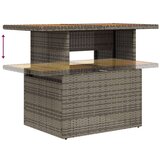 vidaXL vrtna sofra set Set od 8 Siva Ratan, Staklo, Drvo, Metal | shoptok.hr