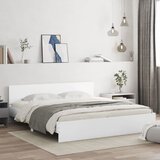  Okvir kreveta s uzglavljem bijeli 200 x 200 cm | shoptok.hr