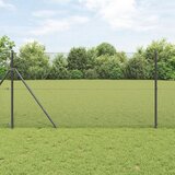 vidaXL Varjena žična ograja z 13 stebrički Siva 1.2x25 m Jeklo Cene
