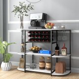  Ormarić za vino s držačem za čaše i policama, trostupanjsko skladište za boce 120 x 40 x 91 cm - bijelo | shoptok.hr