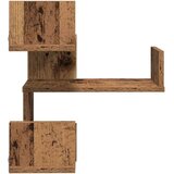 vidaXL Stenska polica 2 kosa starinski les 40x40x49,5cm inženirski les | Shoptok.si