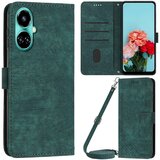 INORCO Preklopna torbica iz PU usnja za Tecno Camon 19 4G/19 Pro 4G/5G, ovitek za telefon z vtisnjenim stojalom in črtami, (22035696) Cene