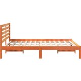  Krevetna konstrukcija s uzglavljem Voštano smeđa 135 x 190 cm | shoptok.hr