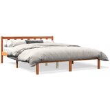 vidaXL Posteljni okvir voščeno rjav 150x200 cm trdna borovina Cene