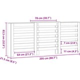  Pokrov za radijator crni 205x21,5x83,5 cm konstruirano drvo | shoptok.hr