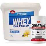 Olympic Strong 100% Whey Protein Vanila 4kg + Creatine Monohydrate 500g | Eponuda.com