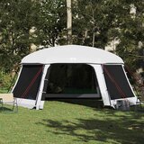  Šator za bazen s uklonjivim letvicama i mrežastim stjenkama Siva 618 x 532 cm | Shoptok.si