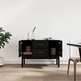 vidaXL Komoda crna 110 x 40 x 78 cm od masivne borovine | shoptok.hr