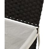  Košara za rublje s poklopcem crna 55,5x35x34 cm od poliratana | shoptok.hr