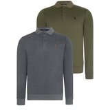 Dewberry DOUBLE SET V4007 MEN'S SWEATSHIRT-ANTHRACITE-KHAKI Cijene