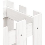  Vrtna sadilica s izgledom ograde bijela 30x30x30 cm od borovine | shoptok.hr