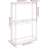  Stalak za gume 120 x 40 x 180 cm od masivne borovine | shoptok.hr