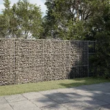 vidaXL Gabionska košara s poklopcem 300x100x150 cm pocinčano željezo