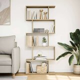 vidaXL Pregrada / regal za knjige 5 razina hrast 70x24x161 cm drveni | shoptok.hr