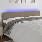  LED uzglavlje smeđesivo 180x5x78/88 cm od tkanine | shoptok.hr