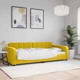  Dnevni krevet žuti 90 x 200 cm baršunasti | shoptok.hr