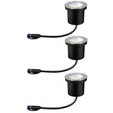 PAULMANN Plug & Shine Osnovni set LED ugradbena podna svjetiljka Smart Home Zigbee (3,6 W, Srebrna, Ø x V: 9,8 x 9,2 cm, Mogućnost upravljanja s pomoću aplikacije, IP65) | shoptok.hr
