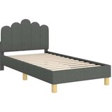  Posteljica za malčke z vzglavjem Temno siva 80 x 160 cm blago, (5000105438) | Shoptok.si