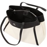 Calvin Klein Nakupovalna torba črna / off-bela | Shoptok.si