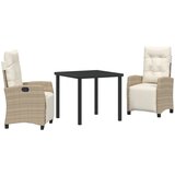 vidaXL set 2 bež pe ratan dvosedežni nastavljivi nasloni za noge, (22087570) | Shoptok.si