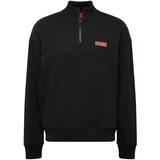 Hugo Sweater majica 'Diqiele' svijetlocrvena / crna / prljavo bijela